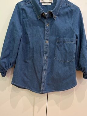 KMJ Meeghan denim fit XS Denim Button-Up Shirt - Blue